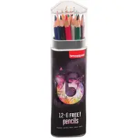 Bruynzeel Colour pencil tin light | 12 + 6 free colours