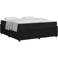 vidaXL Bettrahmen mit Matratze Schwarz 180 x 200 cm Stoff