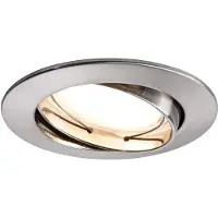 Paulmann Premium Einbauleuchten Set Coin satiniert rund schwenkbar LED 1x6,8W 2700K 230V 51mm Eisen gebürstet/Alu Zink