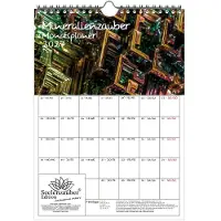 Seelenzauber GmbH Mineralienzauber Planer DIN A4 Kalender für 2027 Makro Foto Details - Set-Inhalt: 1x Kalender 1x Weihnachtsanhänger 1x Grußanhänger (gesamt 3 Teile)