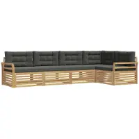 vidaXL Outdoor-Sofagarnitur 5 Stk. Weiß und Anthrazit Polyester