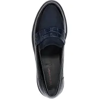 Tamaris Damen Slipper Penny Loafer mit markanter Profilsohle 1-24312-41, Größe:36 EU, Farbe:Blau