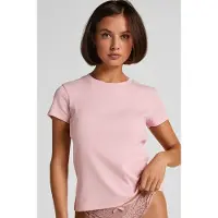 Hunkemoller Pyjamatop Rib Crew Neck Rosa