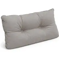 Beautissu Flair LK Loungekissen, 60x40x12cm, Hellgrau, Rückenkissen, Outdoor