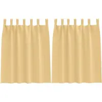 vidaXL Verdunkelungs-Vorhänge mit Ringen 2 pcs Beige 140 x 140 cm