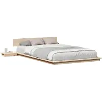 vidaXL Bettgestell Braun 135 x 190 cm Holz