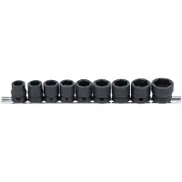 Bgs Kraft-Steckschlüssel-Einsatz-Satz Sechskant, extra flach | 12,5 mm (1/2") | S...