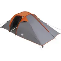 vidaXL Tunnelzelt mit Dach Grau und Orange 510 x 240 x 156 cm Taft