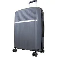 Monopol Hartschalenkoffer Trento mittlerer PP Reisekoffer 62L Weekender mit 4 Rollen silber
