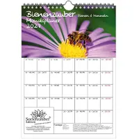 Seelenzauber GmbH Bienenzauber Bienen und Hummeln Planer DIN A4 Kalender für 2027 - Geschenkset Inhalt: 1x Kalender 1x Weihnachtsanhänger 1x Grußanhänger (gesamt 3 Teile)