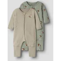 Name it Schlafanzug "NBMNIGHTSUIT 2P ZIP FF FOX NOOS" Packung, 2 tlg. zweiteiliges Set, aus Baumwolle, bequeme Passform, pflegeleicht