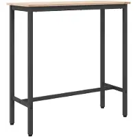 vidaXL Tisch Natur 100 x 40 x 101 cm Ingenieure Holz und Stahl
