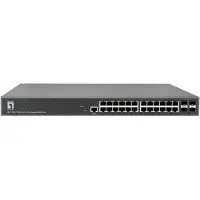 LevelOne Switch 24xGE/4x10GSFP+ TURING Managed L3 1Gbps