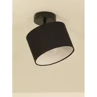 Licht-Erlebnisse Spot Strahler Metall Stoff E27 verstellbar Schwarz Weiß Modern