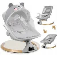 NiceKids Babywippe elektrisch mit automatischer Schaukel, Fernbedienung und Bluetooth