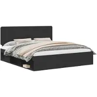 vidaXL Bettrahmen Schwarz 180 x 200 cm Massives Kiefernholz