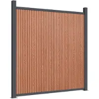 vidaXL Zaunelement Braun 1218x186 cm WPC