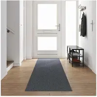 vidaXL Teppichläufer Grau 80 x 500 cm Stoff