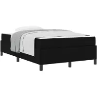 vidaXL Boxspringbett Schwarz 120 x 190 cm Stoff