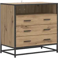 vidaXL Schubladenschrank 3-Schublade Artisan-Eiche 70 x 41 x 70 cm