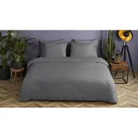 Muller Textil HIP Bettwäsche-Set Uni 140 x 200/220 cm Grau