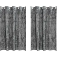 vidaXL Samtvorhänge mit Vorhängen 2 pcs Grau 175 x 140 cm Samt