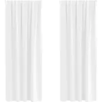 vidaXL Verdunkelungs-Vorhänge mit Ringen 2 pcs Reinweiß 245 x 140 cm