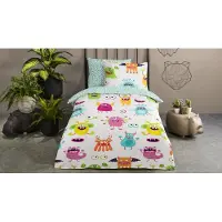 Muller Textil Good Morning Kinder Bettwäsche-Set BOOH 140x200/220 cm Cremeweiß
