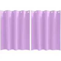 vidaXL Verdunkelungs-Vorhänge mit Ringen 2 pcs Lila 140 x 140 cm