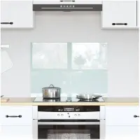 vidaXL Küchenrückwand Milch 70 x 50 cm Gehärtetes Glas