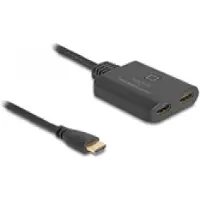 DeLOCK HDMI Switch 2 x HDMI in zu 1 x HDMI out 8K 60 Hz mit integriertem Kabel 50 cm