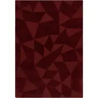 KADIMA DESIGN Wollteppich Hoch-Tief Rot 160 x 230 cm - DEBEN