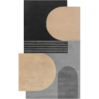 KADIMA DESIGN TEPPICH aus Wolle HALLEIN in Grau, geometrisch-abstrakt, 150 x 240 cm