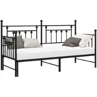 vidaXL Tagesbettrahmen Schwarz 80 x 200 cm Stahl