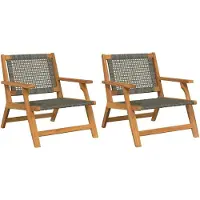 vidaXL gartenmöbel 2 pcs Grau 67 x 78 x 73 cm Massivholz Akazie
