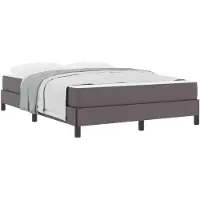 vidaXL Bettrahmen mit Matratze Grau 140 x 200 cm Stoff