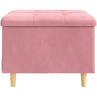 vidaXL Ottoman mit Stauraum Rosa 60 x 60 x 45 cm Samt