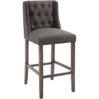 CLP Barhocker Cassandra Stoff Antik-dunkel dunkelgrau