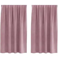 vidaXL Verdunkelungsvorhänge 2 pcs Dunkelrosa 140 x 140 cm Samt