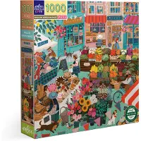 Eeboo - Puzzle 1000 pcs - English Green Market - (EPZTEGM)