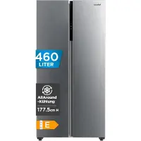 Comfee RCS609IX2, Freistehend, Amerikanische Tür, Edelstahl, 2 Tür(en), LED, R600a