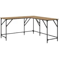 vidaXL Schreibtisch Artisan-Eiche Holzwerkstoff 149 x 149 x 75 cm