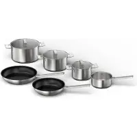 Bosch HEZ9SE060 6-teiliges Kochset Antihafteigenschaft Edelstahl rostfrei