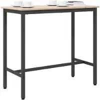vidaXL Tisch Natur 100 x 50 x 91 cm Ingenieure Holz und Stahl