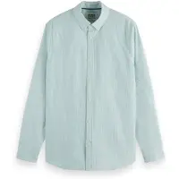Scotch & Soda Striped Regular-fit Oxford Shirt Agate Green Stripe Größe: M | Business hemden Outlet | Herren | Grün