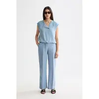 Scotch & Soda Drawstring Waisted Tank Faded Denim Größe: 40 | Blusen Outlet | Damen | Blau