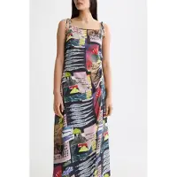 Scotch & Soda Midi Slip Dress With Tied Straps And Draped Waist Art Dept C Größe: 42 | Maxikleider Outlet | Damen | Weiß