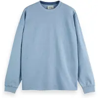 Scotch & Soda 3 Crosses Garment-dyed Sweatshirt Faded Denim Größe: XL | Pullover Outlet | Herren | Blau