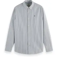 Scotch & Soda Seasonal Core Striped Regular Fit Langarmhemd