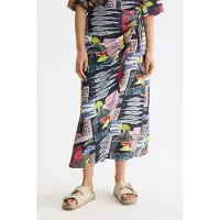 Scotch & Soda High Rise Midi Wrap Skirt Art Dept Collage Multicolor Größe: M | Midiröcke Outlet | Damen
